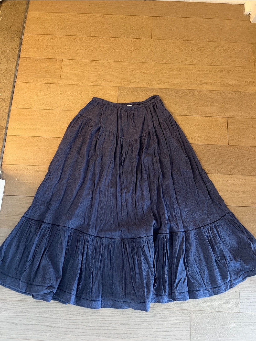 aerie Blue Tiered Maxi Skirt